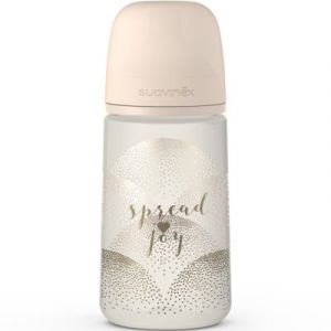 Image de Suavinex Biberon avec t&eacute;tine sym&eacute;trique SX PRO M Joy dor&eacute; (270 ml)