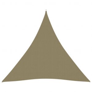 VidaXL Voile de parasol Tissu Oxford triangulaire 4x4x4 m Beige