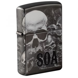 Zippo SOA Skull - Black Ice