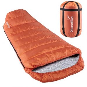 Image de Skandika Vegas - Sac de Couchage Momie XXL en Polycoton pour Adultes, jumelable, 3 Saisons, Duvet jusqu'à -12°C, 220 x 110 cm | Outdoor Camping Hiking