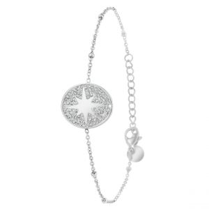 Bracelet Femme So Charm - B4004-ARGENT-BLANC - Bracelet Mode Argenté