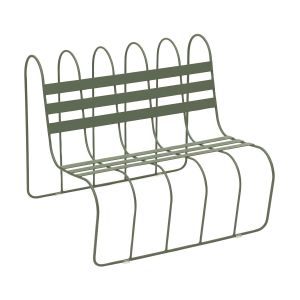 Design House Stockholm Banc de jardin en acier vert 90x77x77cm Gardener