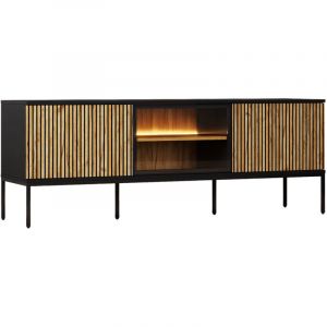 Meuble TV 1 porte Meuble TV de salon 154x39x56 cm Modèle Lux Étagère amovible