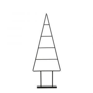 Mica Decorations D&eacute;coration de sapin de No&euml;l - L34 x l12 x H90 cm - Fer - Noir