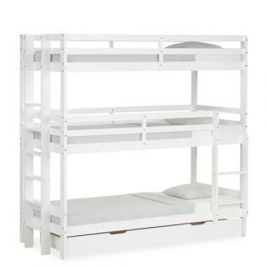 Lit superpos&eacute; triple 90x200 avec matelas