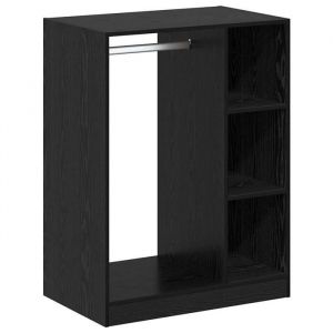 VidaXL Armoire avec &eacute;tag&egrave;re avec stockage Ch&ecirc;ne noir 77 x 48 x 102 cm