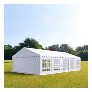 Intent24 Tente de r&eacute;ception 6 x 10 m PVC blanc