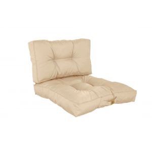 Coussins pour salon de jardin capitonné 60x60cm Beige - beige