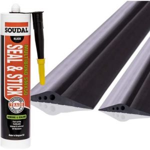 Seuil de porte Garage avec Colle de Montage en epdm, 1 m, 28 mm x 155 mm, SGD03 - Steigner