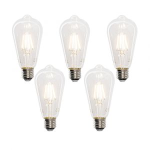 Lot de 5 Lampe LED Smart E27 dimmable en Kelvin ST64 4,5W 470 lm 1800-4000K