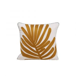 Housse de coussin en coton jaune 40x40 cm