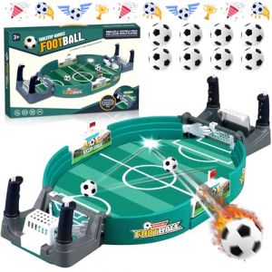 NLMWTI Jeu de Baby Foot avec 8 Mini-FootballJouet De Table De Football pour DeuxFootball Enfant Cadeau Foot Garcon 5 6 7 Ans