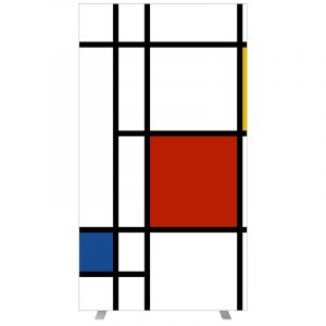 Image de Paperflow Cloison de bureau EasyScreen - Largeur 94 cm - motif mondrian