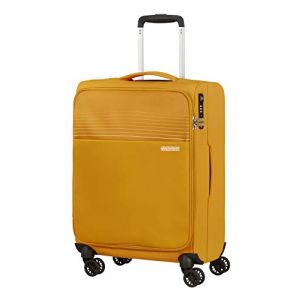 Image de American Tourister Lite Ray Bagage - Bagage de Cabine, Spinner S (55 cm - 42 L), Golden Yellow