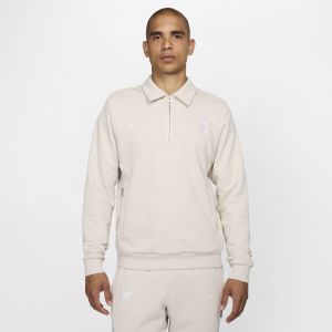 Image de Nike Liverpool Maillot Dri-FIT Standard Issue Fermeture &Eacute;clair 1/4 - Blanc, pointure Small - ['Blanc'] - Taille Small