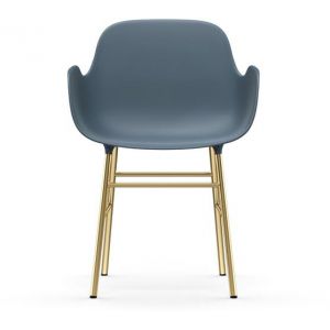 Image de Normann Copenhagen Fauteuil bleu et laiton Form