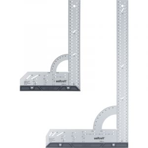 Wolfcraft Kit de 2 Équerres de Menuisier Multifonctions - Longueur 300 et 500 mm - Mesurer, Tracer et Rapporter - réf. 8654000