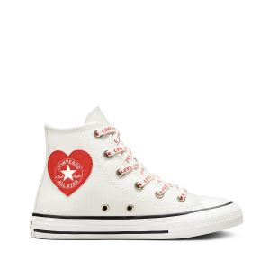 Converse Chuck Taylor All Star Hi coeur toile Enfant-27-Vintage White