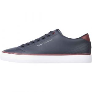 Tommy Hilfiger Men TH HI VULC CORE LOW LEATHER, Desert Sky, 44 EU
