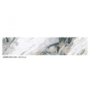 Crédence cuisine adhésive autocollante Adhésif imitation marbre gris - 120 x 25 cm