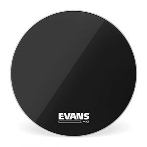 Evans BD22MX1B - Peau de grosse caisse de fanfare noire MX1, 22 pouces