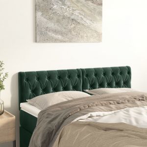 VidaXL Têtes de lit 2 pcs Vert foncé 80x7x78/88 cm Velours