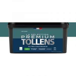Tollens Peinture int&eacute;rieure couleurs - La S&eacute;lection Premium Satin - Ultra Couvrante - Vert Sapin 2,5 L - 30m&sup2;