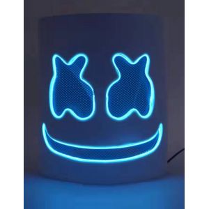 Masque DJ guimauve led bleu adulte