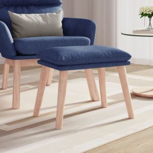 VidaXL Repose-pied Bleu 45x29,5x39 cm Tissu Bleu