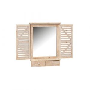 Aubry Gaspard Miroir fenêtre en bois avec tiroirs
