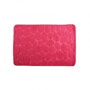 MSV Tapis de bain Microfibre Galet Mousse 50x80cm Fuschia