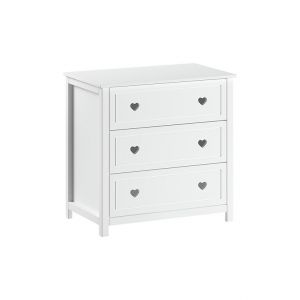 Vipack Furniture Commode 3 tiroirs Amori Blanc