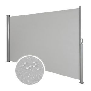 Image de Auvent store latéral brise-vue abri soleil aluminium rétractable 180 x 300 cm gris