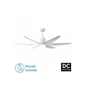 Fabrilamp - Ventilateur dc otto 24w 2950lm white 6 pales blanches reg.x167d 3000-4000-6000k 2 pales avec t&eacute;l&eacute;commande, m&eacute;moire et minuterie