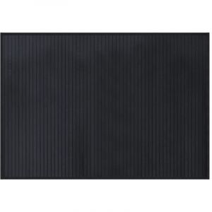 VidaXL Tapis rectangulaire noir 70x100 cm bambou Noir