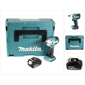 Makita Dtd 156 M1J Clé à choc sans fil 18V 155Nm + 1x batterie 4,0Ah + Makpac - sans chargeur