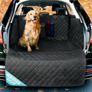 Tapis de protection de coffre de voiture pour chien avec protection lat&eacute;rale et protection de coffre, couverture pour chien, coffre de voiture, imperm&eacute;able et r&eacute;sistant aux rayures, tapis de protection de coffre universel pour chiens