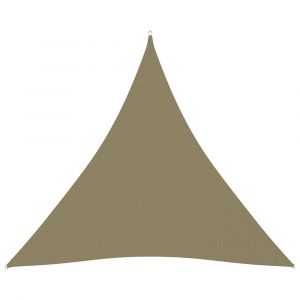 Voile toile d'ombrage parasoltissu oxford triangulaire 4 x 4 x 4 m beige 02_0009863