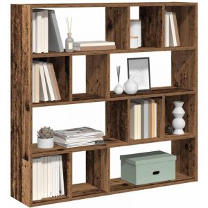 VidaXL Bibliothèque/Séparateur de pièce vieux bois 105x24x102 cm