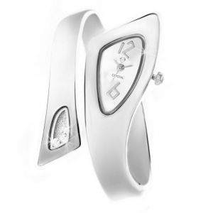 Montre Bangle Par So Charm ornée de cristaux Swarovski MF001-ARGENT-SWARO