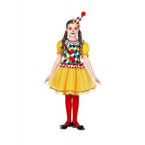 Image de Widmann Déguisement clown coloré fille - Taille: 5-7 ans (128 cm)