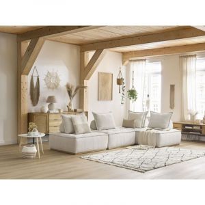 Bobochic Canap&eacute; modulable Canap&eacute; modulable pr&eacute;configur&eacute; Canap&eacute; d'angle modulable elisa avec 2 chauffeuses 1 place et 1 chauffeuse 2 places R&eacute;versible