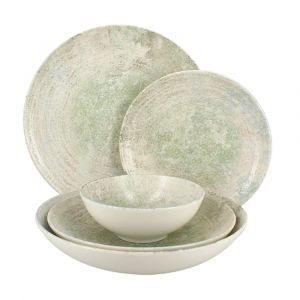 Novastyl Service de table 60 pièces en porcelaine verte
