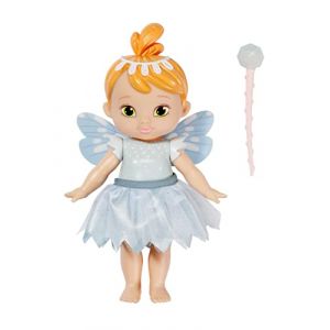 Zapf Creation BABY born Verhalenboek Fee Storybook Ice – Fée de 18 cm avec des Ailes Volantes – Contient 1 poupée, 1 Baguette Magique, 1 Socle, 1 Fond & 1 Livre d’Images – 3 Ans + – 833797, 831816