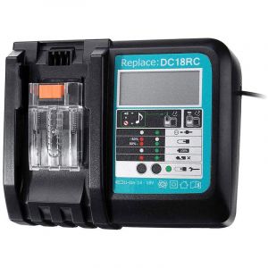 Hobby Tech Chargeur Makita de batterie de remplacement pour Makita DC18RC 14.4V 18V 3A avec écran