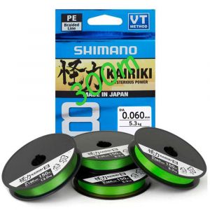 Image de Shimano Kairiki 8, 300 Meter, Mantis Vert, 0.420mm/46.7kg, Fil de Pêche Tressé, 59WPLA68R0B