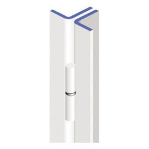 Heracles Barre de pivot 30x30mm cornière droite finition époxy blanc - BLI-BPI10003