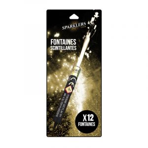 Fontaines &agrave; Gateaux Scintillantes - Lot de 12 - dur&eacute;e 60 Secondes pour Gateaux et Bouteilles de Champagne