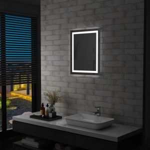 VidaXL Miroir à LED pour salle de bains et capteur tactile 50x60 cm