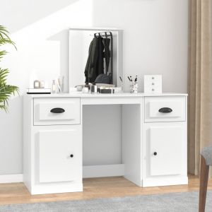 VidaXL Coiffeuse avec miroir blanc 130x50x132,5 cm 3185335